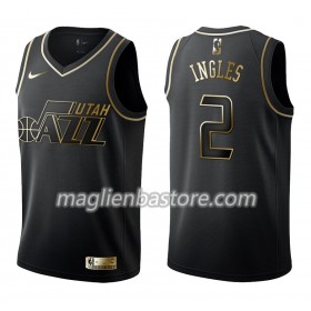 Maglia NBA Utah Jazz Joe Ingles 2 Nike Nero Golden Edition Swingman - Uomo